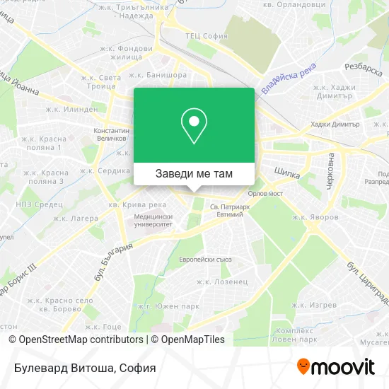 Булевард Витоша карта