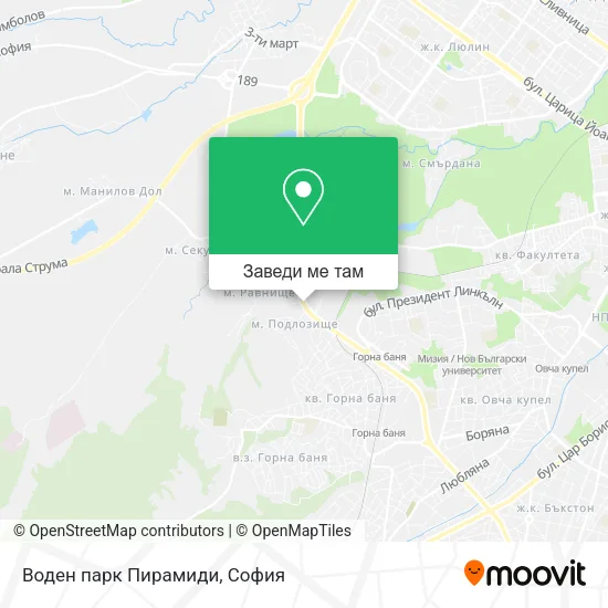 Воден парк Пирамиди карта