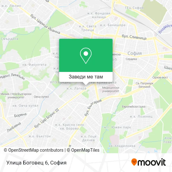 Улица Боговец 6 карта