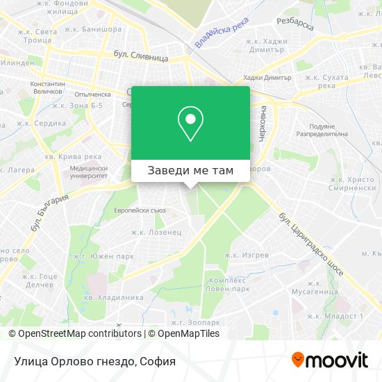 Улица Орлово гнездо карта