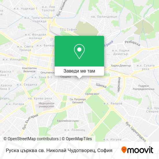 Руска църква св. Николай Чудотворец карта