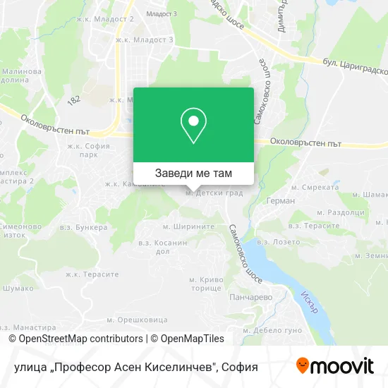 улица „Професор Асен Киселинчев" карта