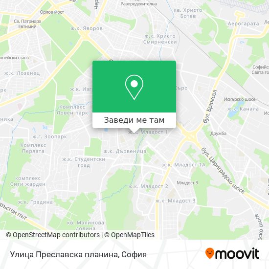 Улица Преславска планина карта