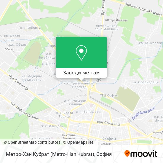 Метро-Хан Кубрат (Metro-Han Kubrat) карта