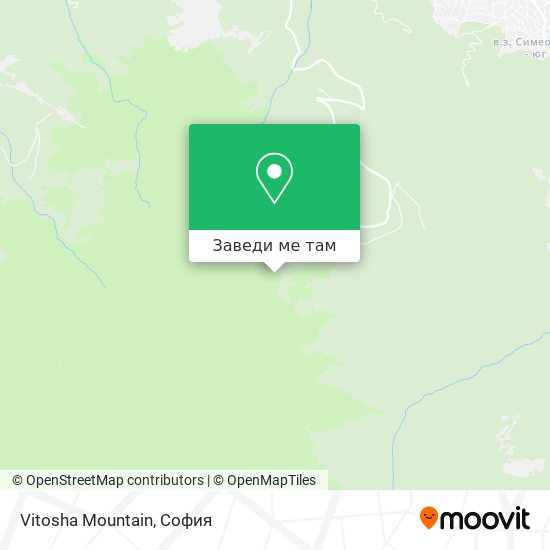 Vitosha Mountain карта
