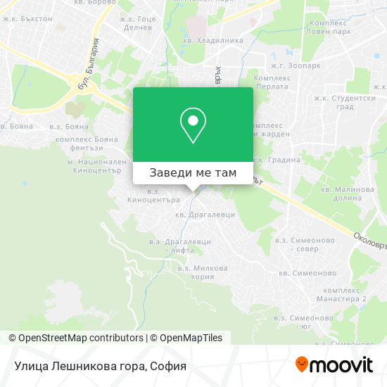 Улица Лешникова гора карта