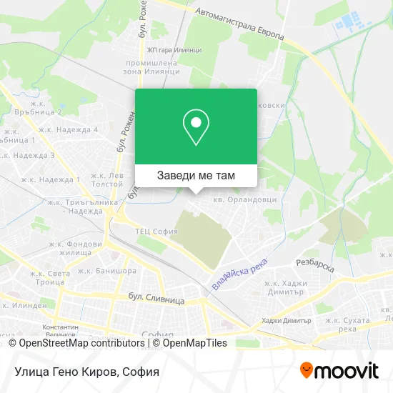 Улица Гено Киров карта
