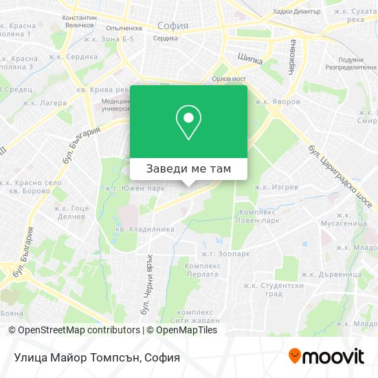 Улица Майор Томпсън карта