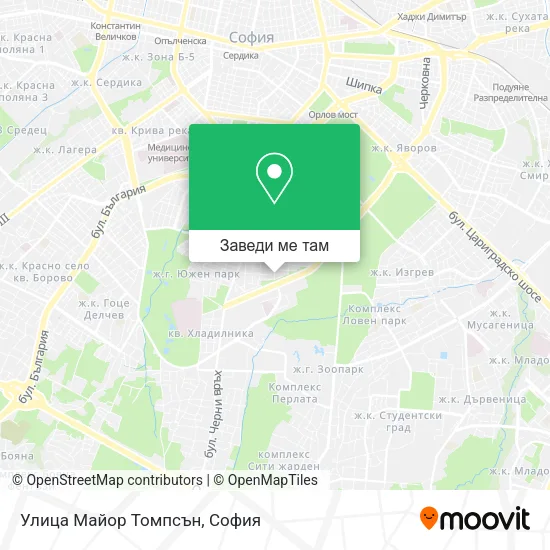 Улица Майор Томпсън карта