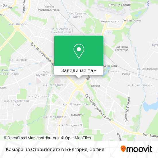 Камара на Строителите в България карта