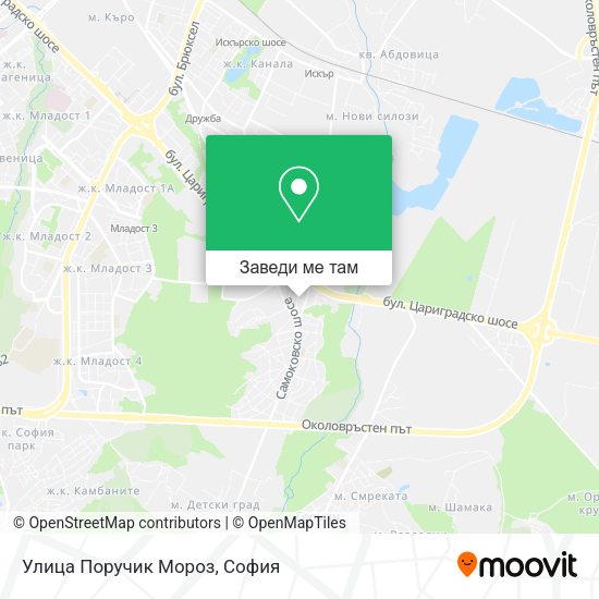 Улица Поручик Мороз карта