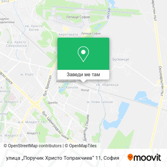 улица „Поручик Христо Топракчиев“ 11 карта