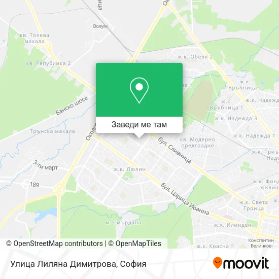 Улица Лиляна Димитрова карта