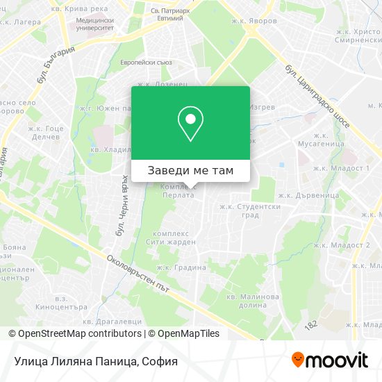 Улица Лиляна Паница карта