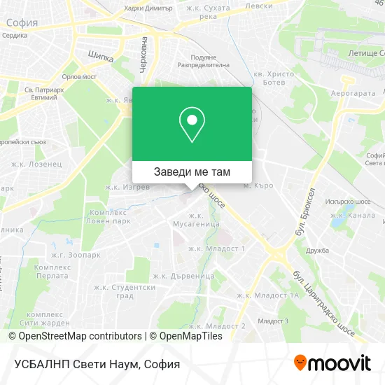 УСБАЛНП Свети Наум карта