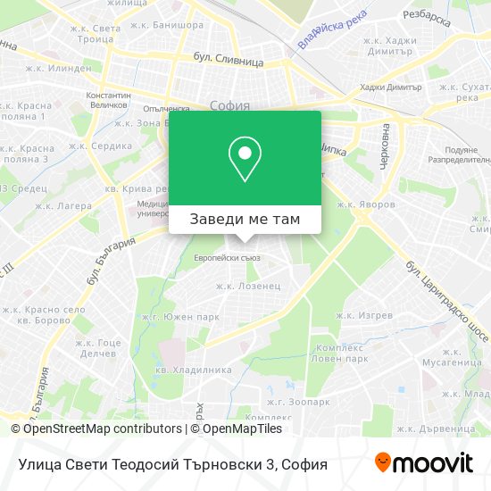 Улица Свети Теодосий Търновски 3 карта