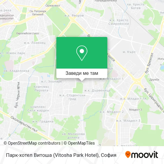 Парк-хотел Витоша (Vitosha Park Hotel) карта