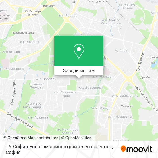 ТУ София-Енергомашиностроителен факултет карта