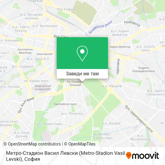 Метро-Стадион Васил Левски (Metro-Stadion Vasil Levski) карта