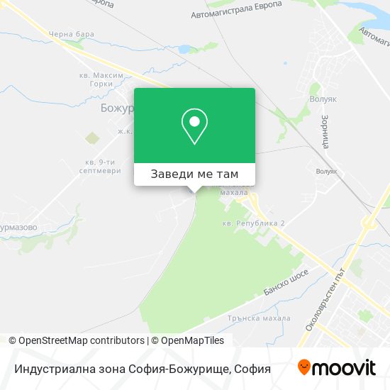 Индустриална зона София-Божурище карта