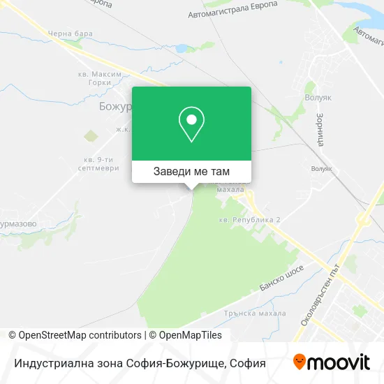 Индустриална зона София-Божурище карта
