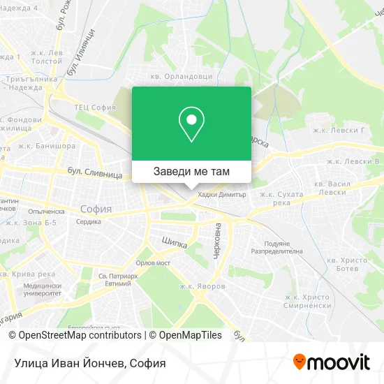 Улица Иван Йончев карта