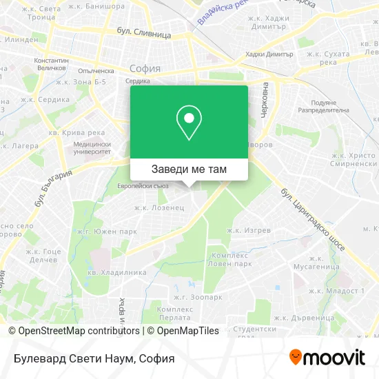 Булевард Свети Наум карта