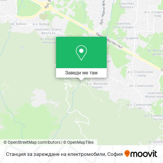 Станция за зареждане на електромобили карта