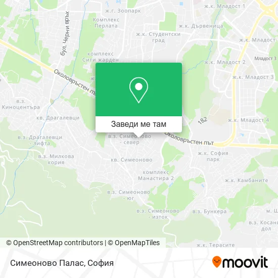 Симеоново Палас карта