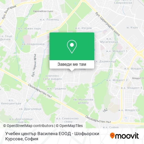 Учебен център Василена ЕООД - Шофьорски Курсове карта