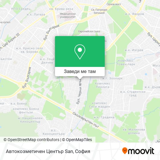 Автокозметичен Център San карта