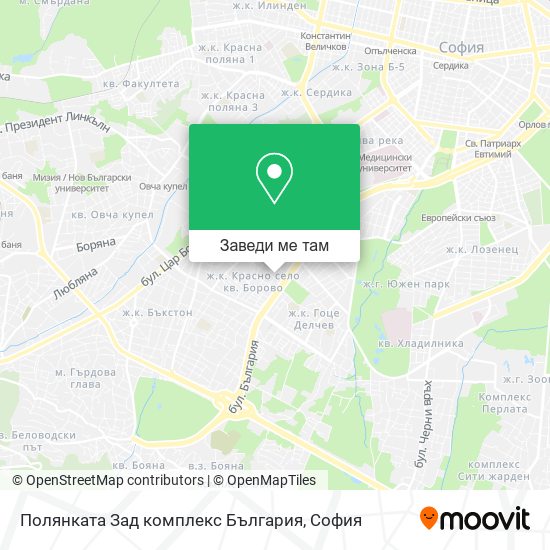 Полянката Зад комплекс България карта