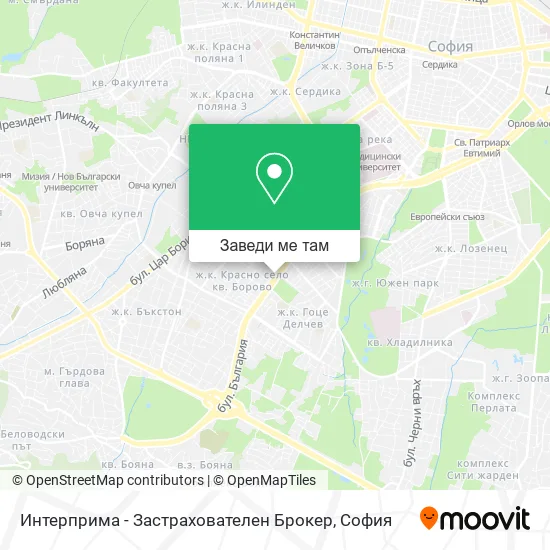 Интерприма - Застрахователен Брокер карта
