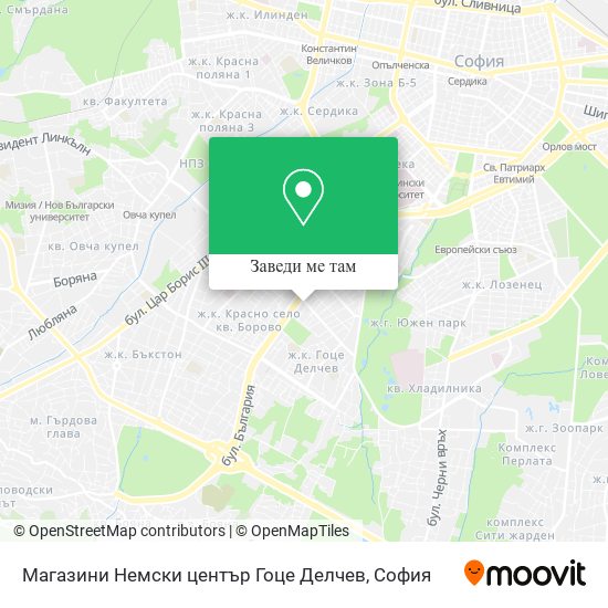 Магазини Немски център Гоце Делчев карта
