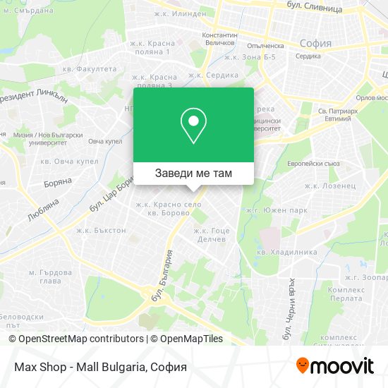 Max Shop - Mall Bulgaria карта