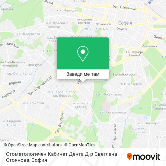 Стоматологичен Кабинет Дента Д-р Светлана Стоянова карта