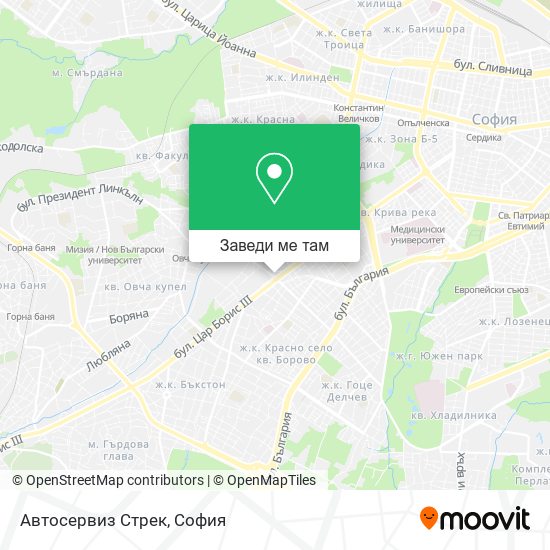 Автосервиз Стрек карта