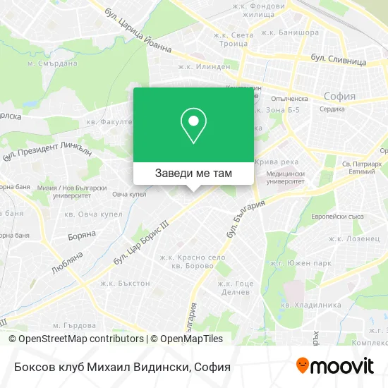 Боксов клуб Михаил Видински карта