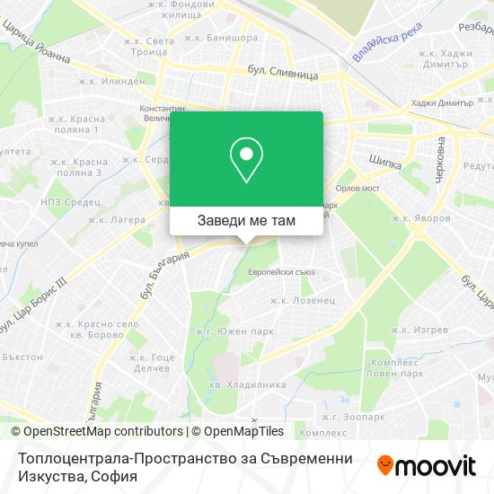 Топлоцентрала-Пространство за Съвременни Изкуства карта