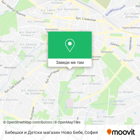 Бебешки и Детски магазин Ново Бебе карта