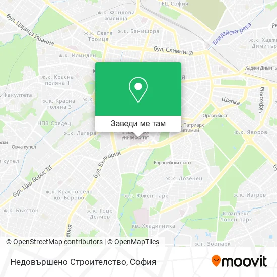 Недовършено Строителство карта