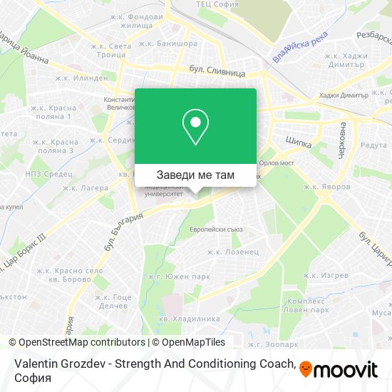 Valentin Grozdev - Strength And Conditioning Coach карта