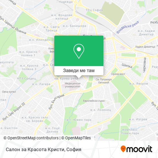 Салон за Красота Кристи карта