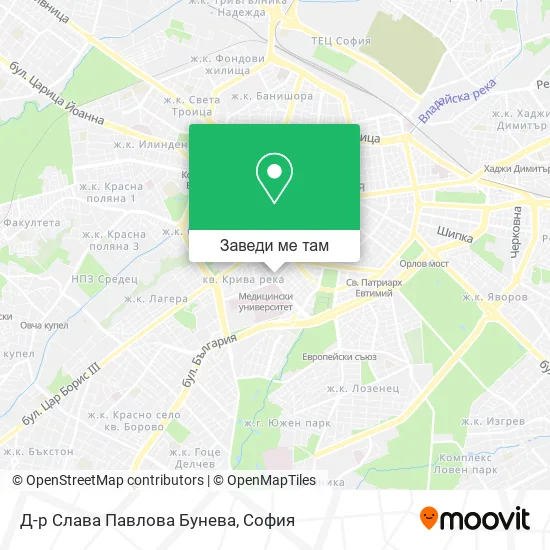 Д-р Слава Павлова Бунева карта