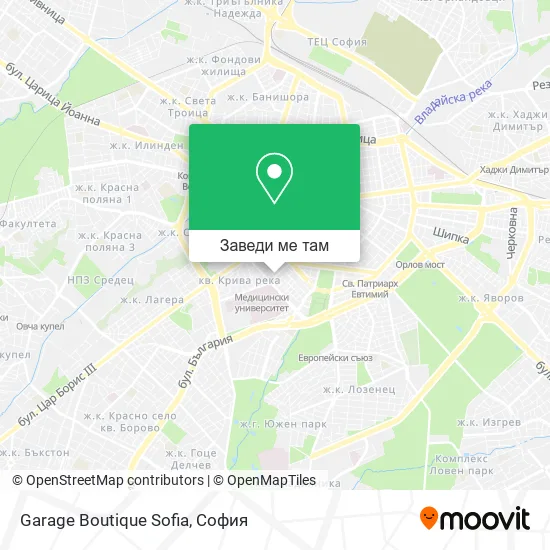 Garage Boutique Sofia карта