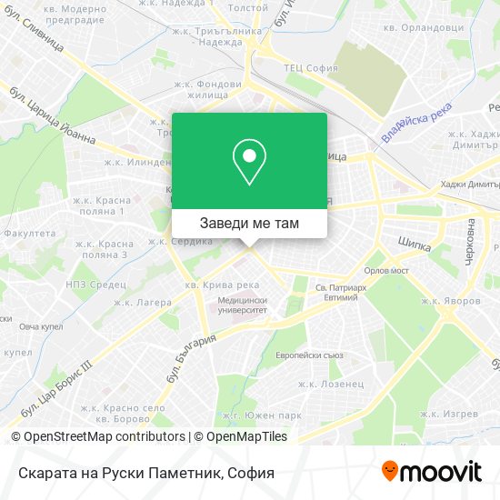 Скарата на Руски Паметник карта