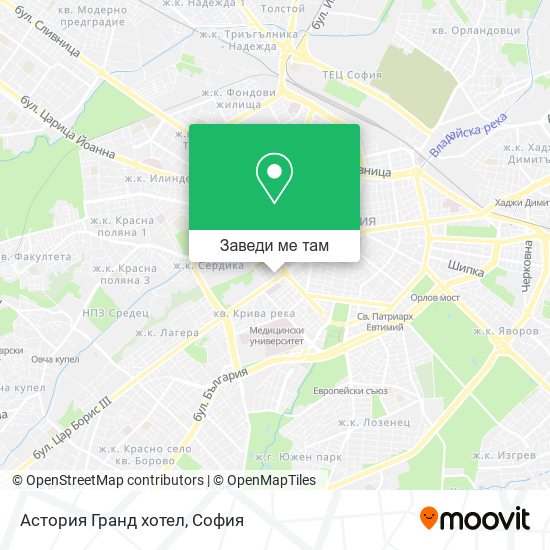 Астория Гранд хотел карта