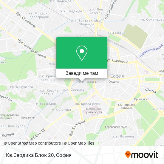 Кв.Сердика Блок 20 карта
