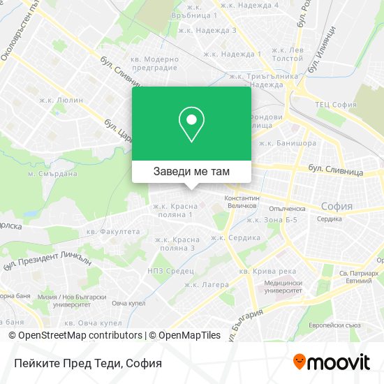 Пейките Пред Теди карта