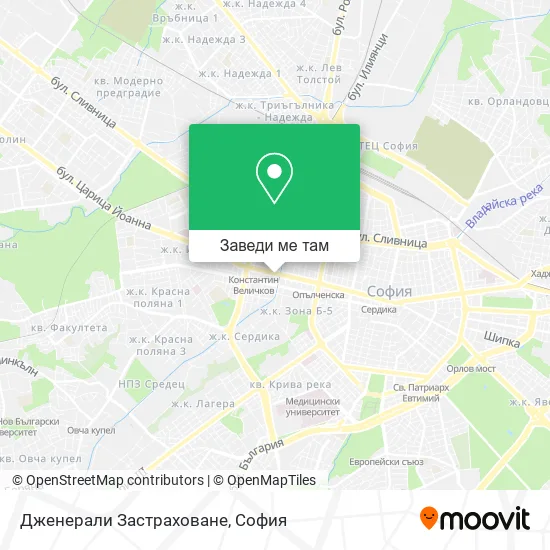 Дженерали Застраховане карта